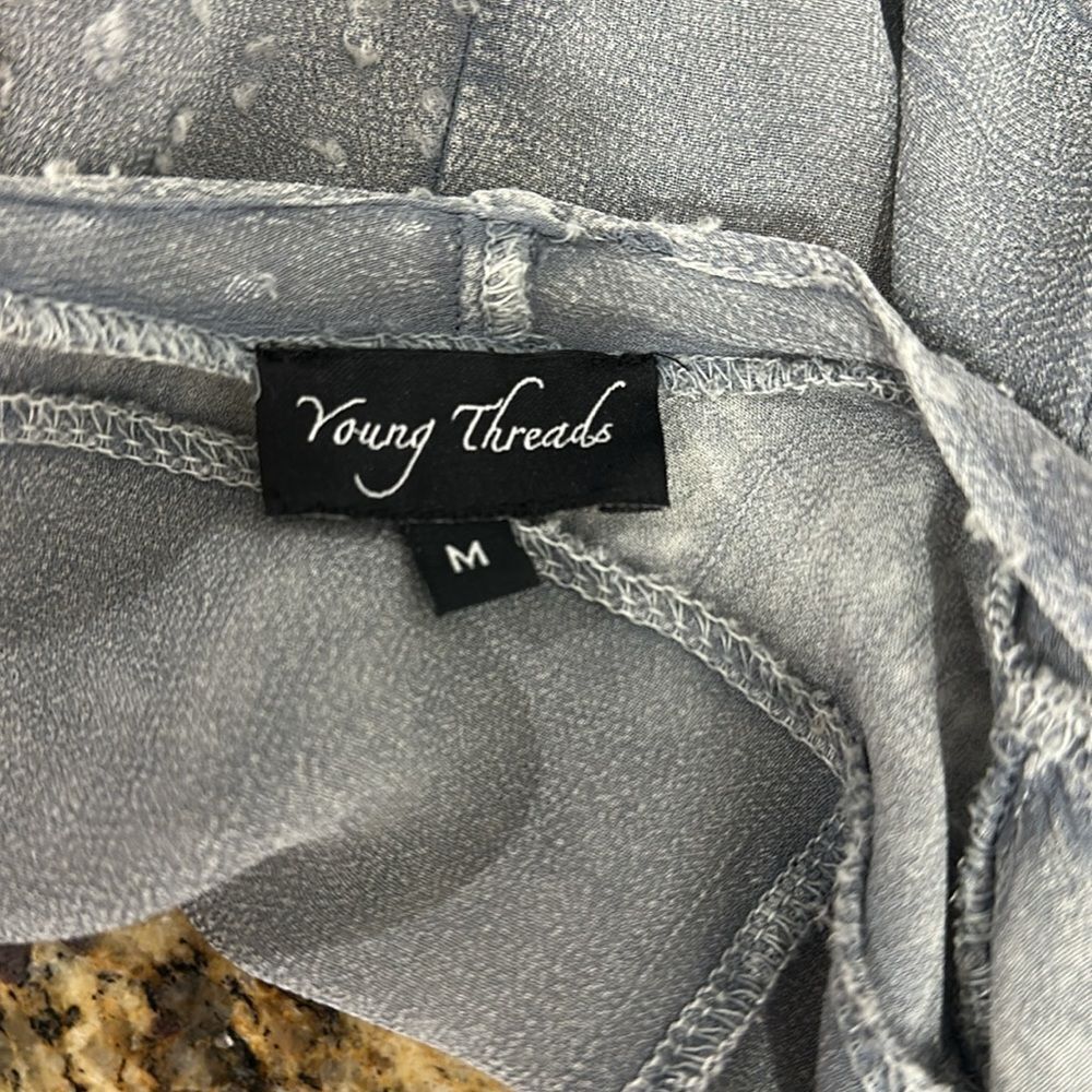 Young Threads Viscose Gray Patchwork Lightweight … - image 6